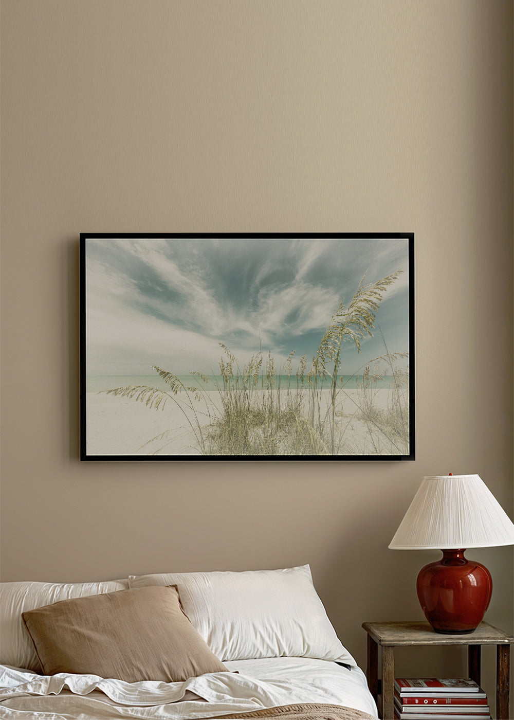 Landschap kunst: rustige strand met duingras