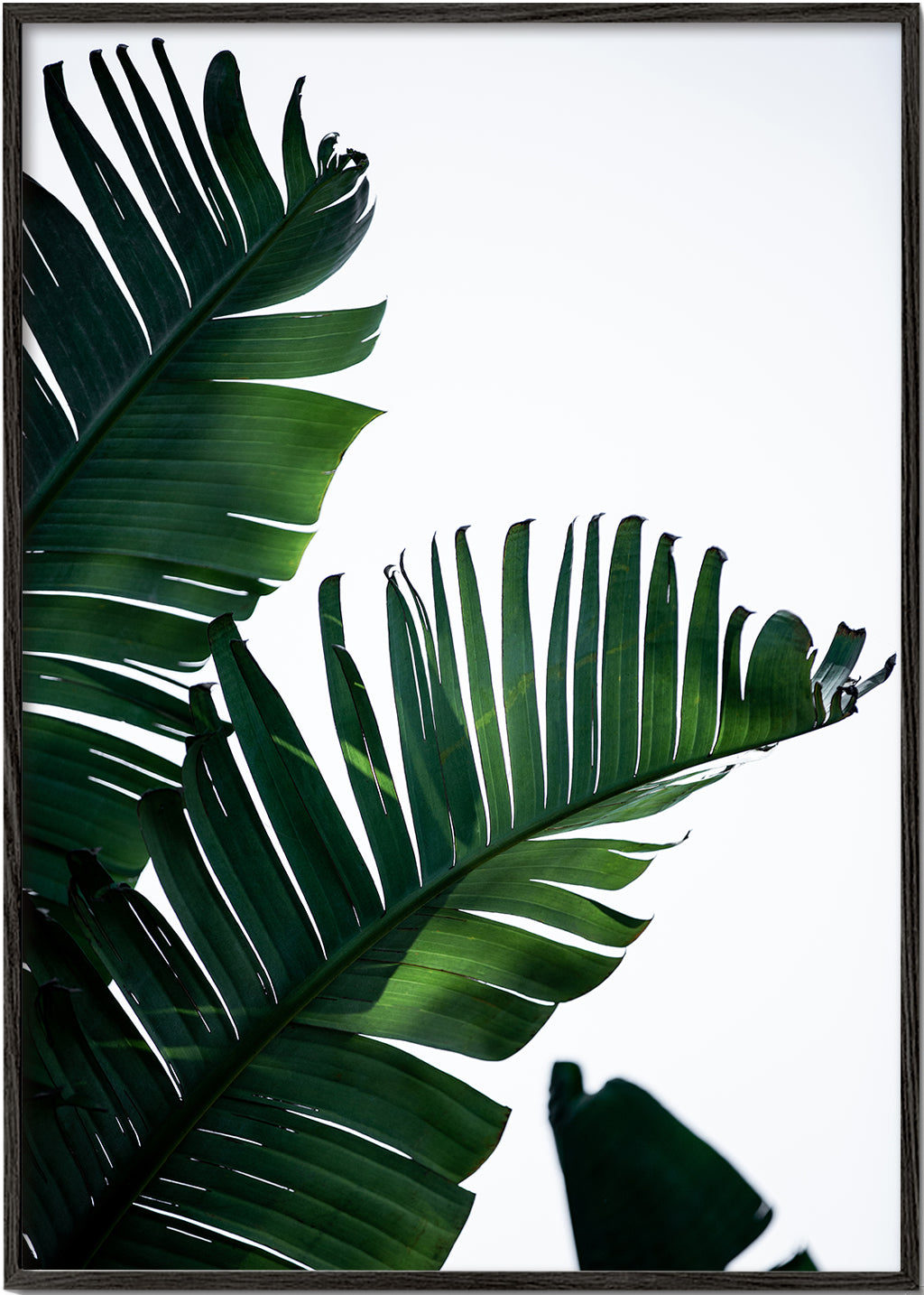 Botanische print groene bladeren verticaal