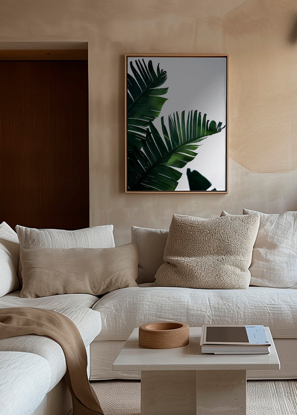 Botanische print groene bladeren verticaal