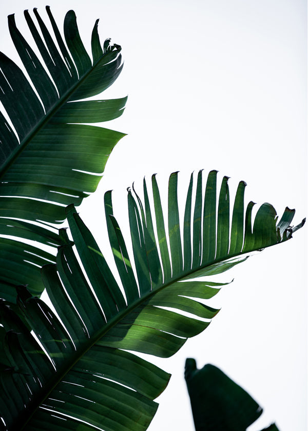 Botanische print groene bladeren verticaal