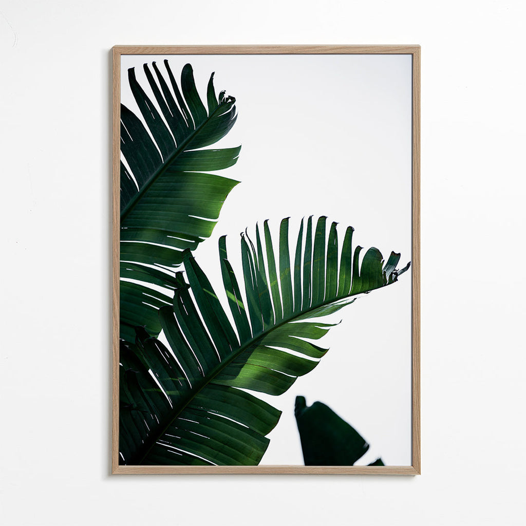 Botanische print groene bladeren verticaal