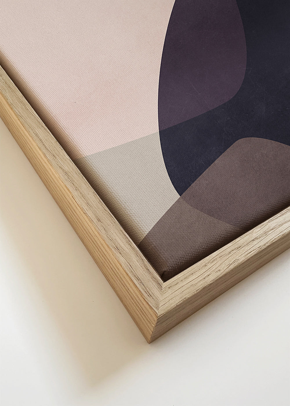 Abstract kunstwerk met organische roze en blauwe vormen