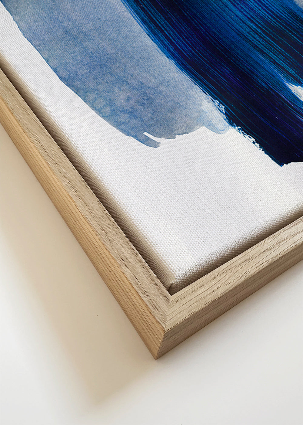 Abstract kunst met blauwe streken
