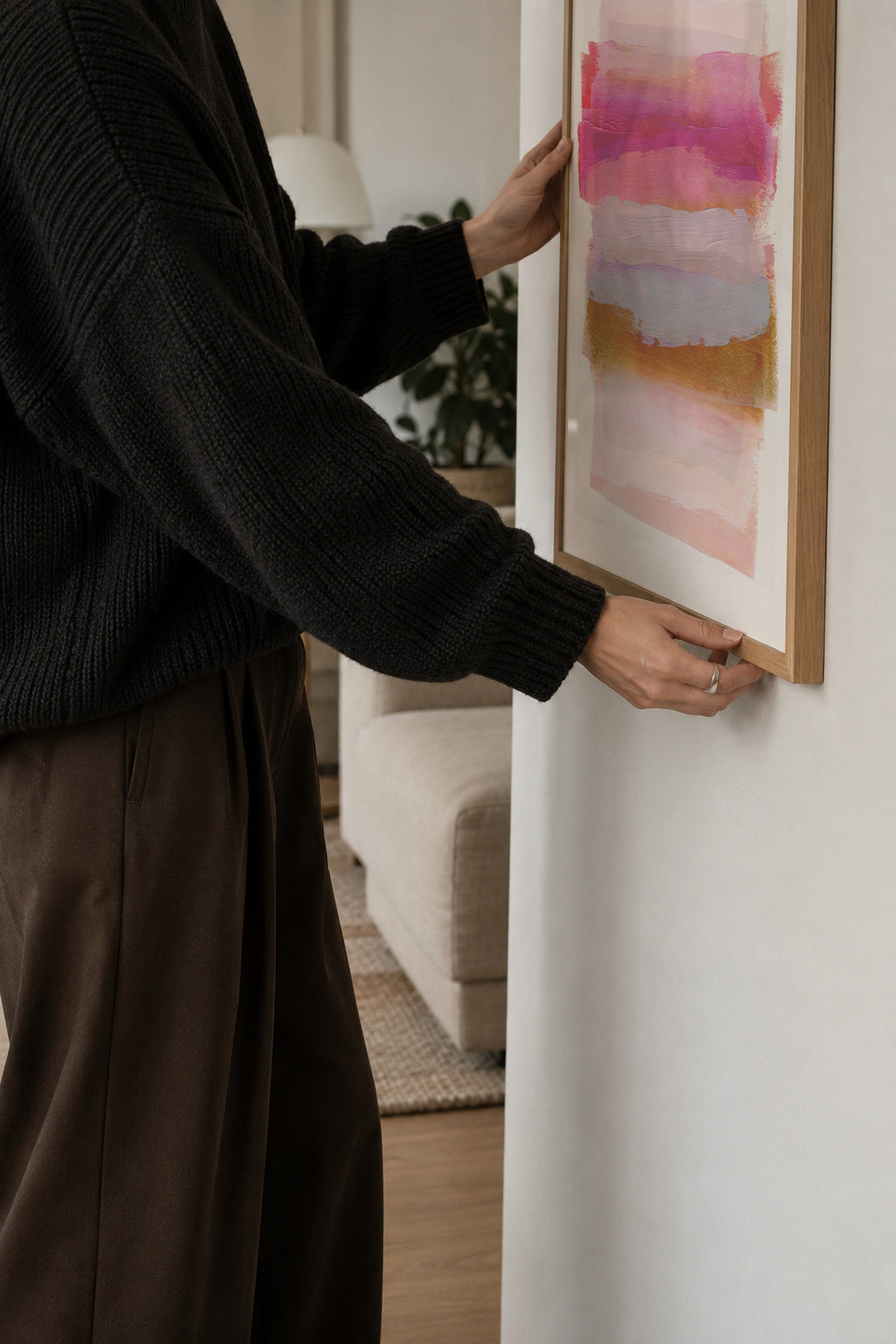 Abstract Brush Strokes 45 - Framed poster detail