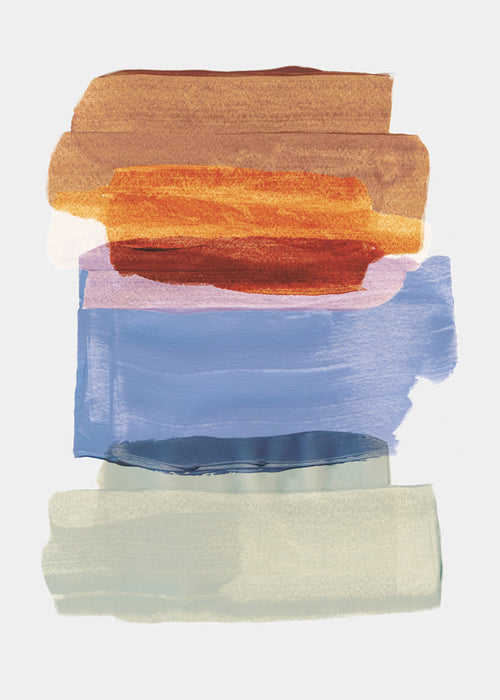 Abstracte kunst gelaagde penseelstreken