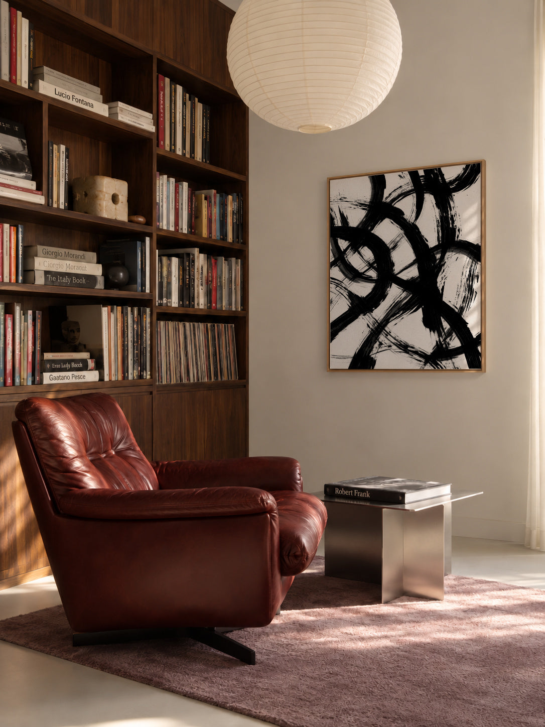 Abstract Brush Strokes 98X - Framed canvas in an interior