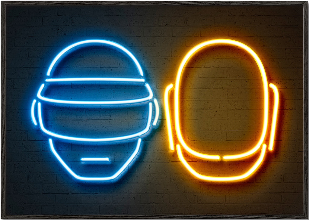 Vintage neon helm poster