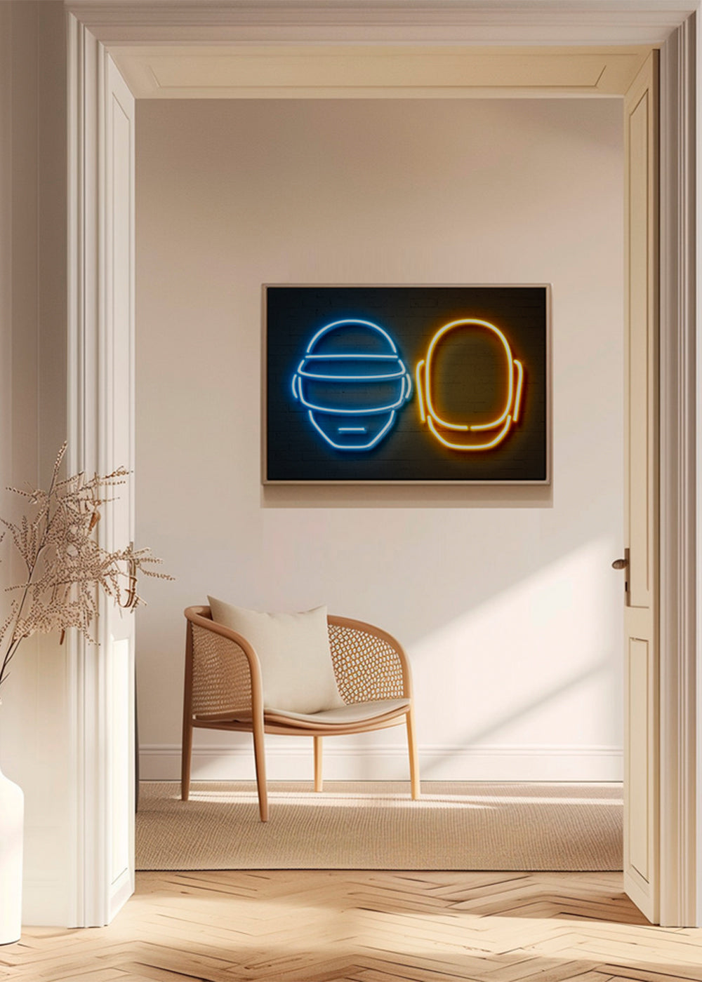 Vintage neon helm poster
