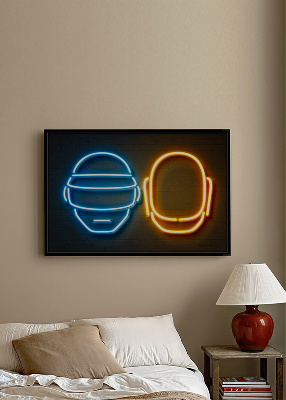 Vintage neon helm poster