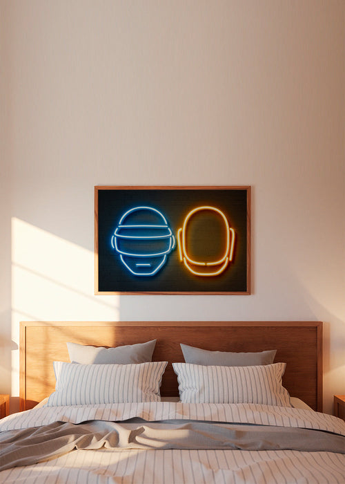 Vintage neon helm poster