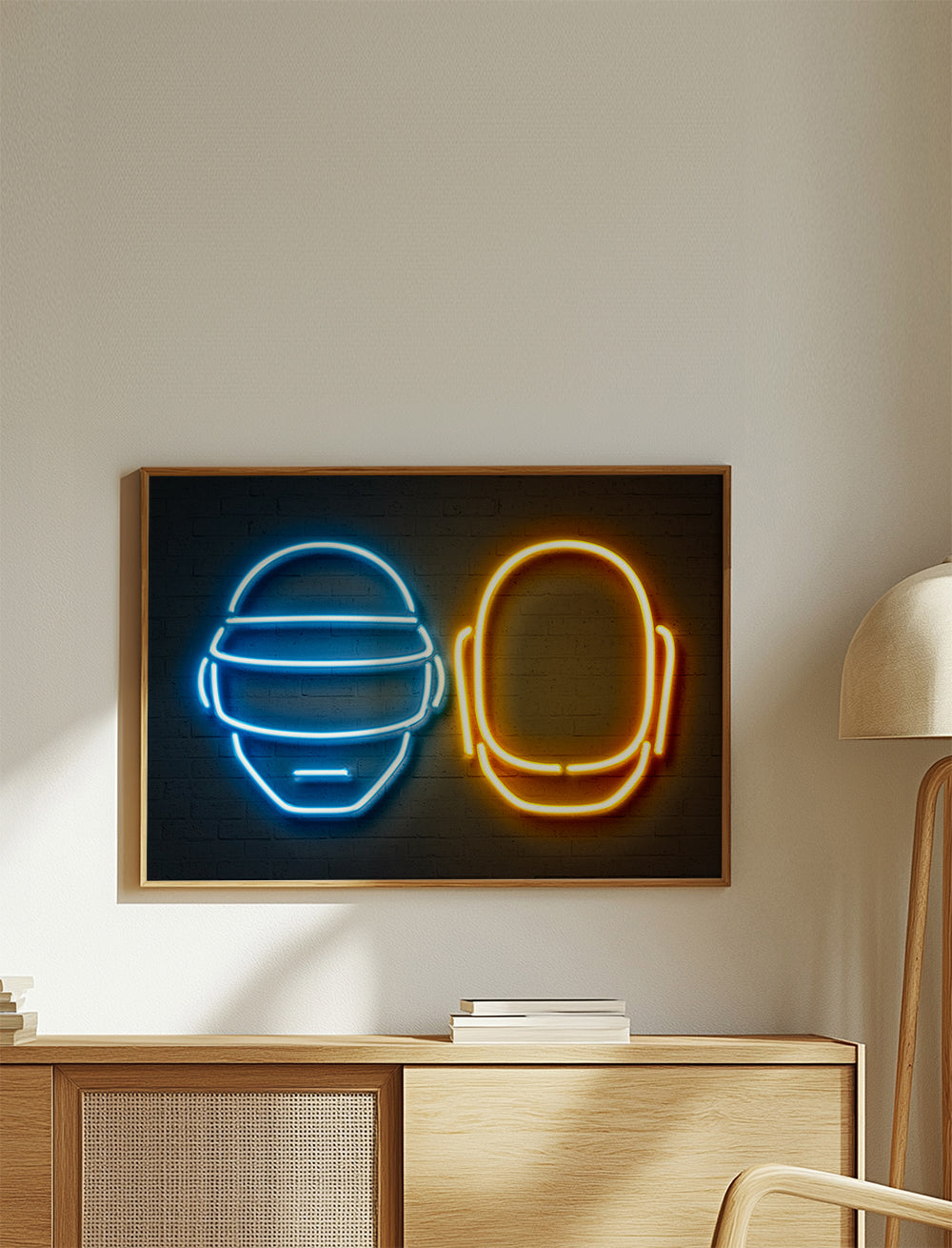 Vintage neon helm poster