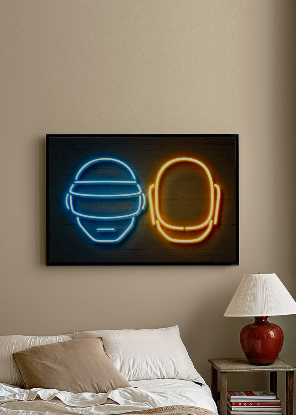 Vintage neon helm poster