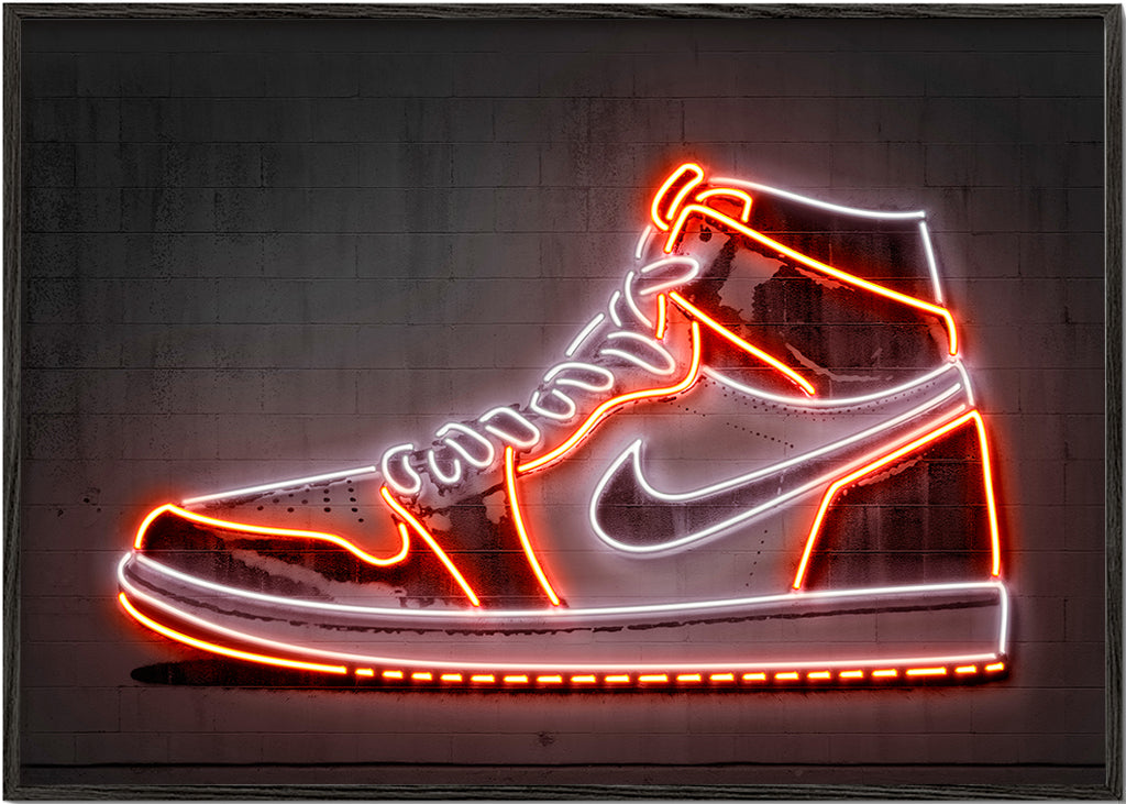 Sport kunst: Jordan neon sneaker
