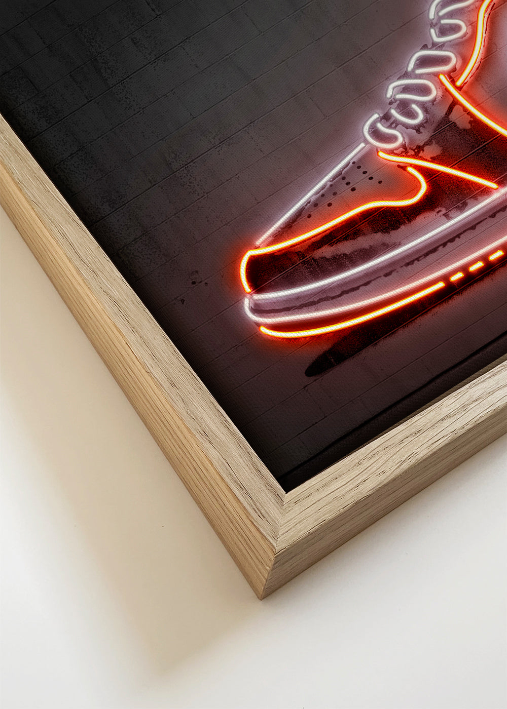 Sport kunst: Jordan neon sneaker
