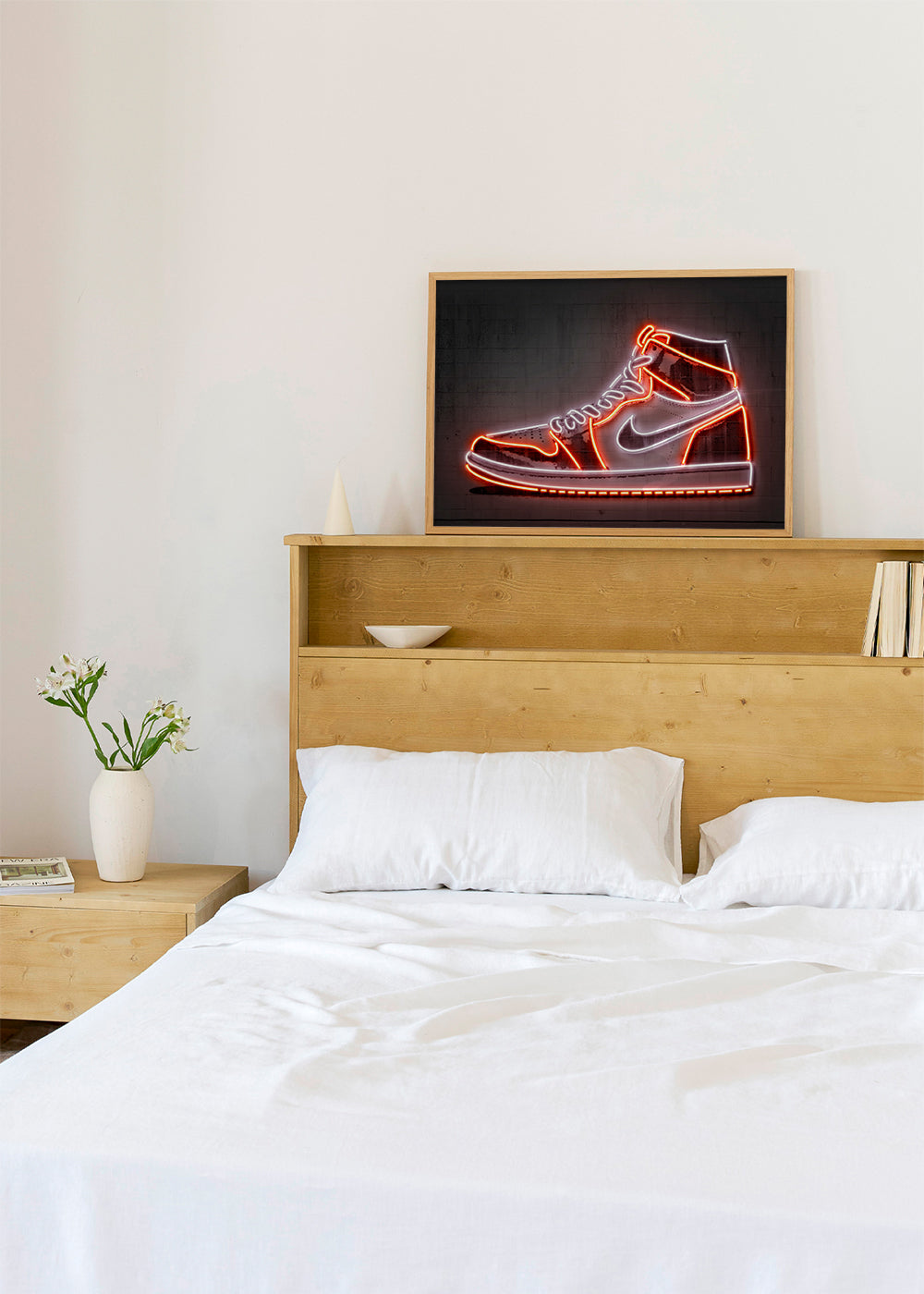Sport kunst: Jordan neon sneaker