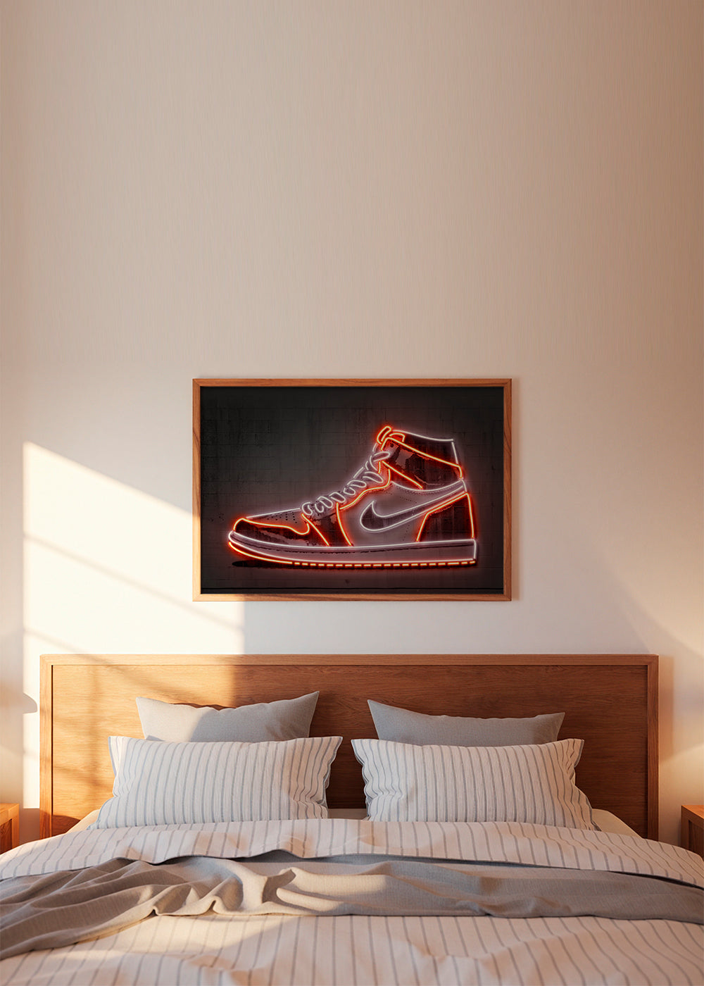 Sport kunst: Jordan neon sneaker
