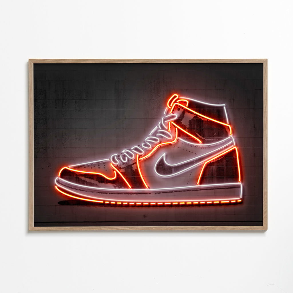 Sport kunst: Jordan neon sneaker