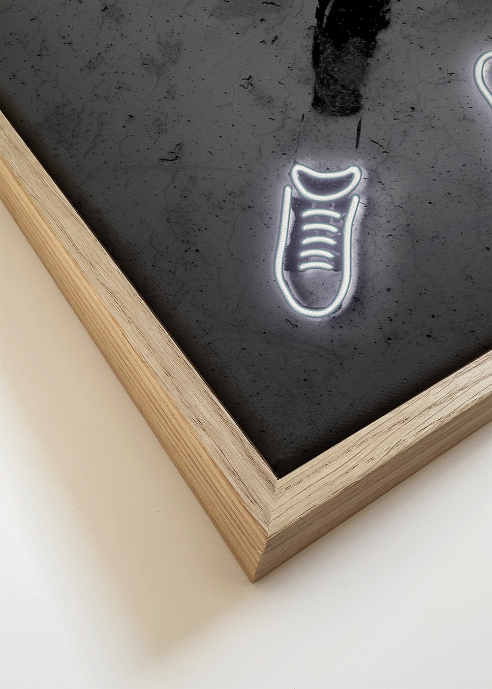 Sportposter stencil met neon