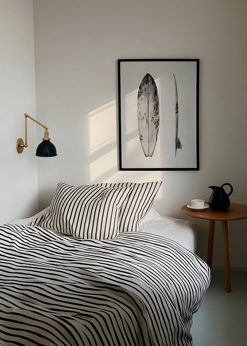 Sport kunst surfboard zwart wit