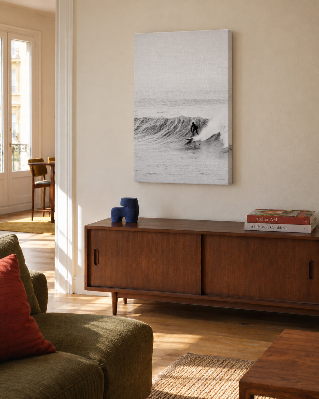 Surf Time - Unframed canvas in an interior