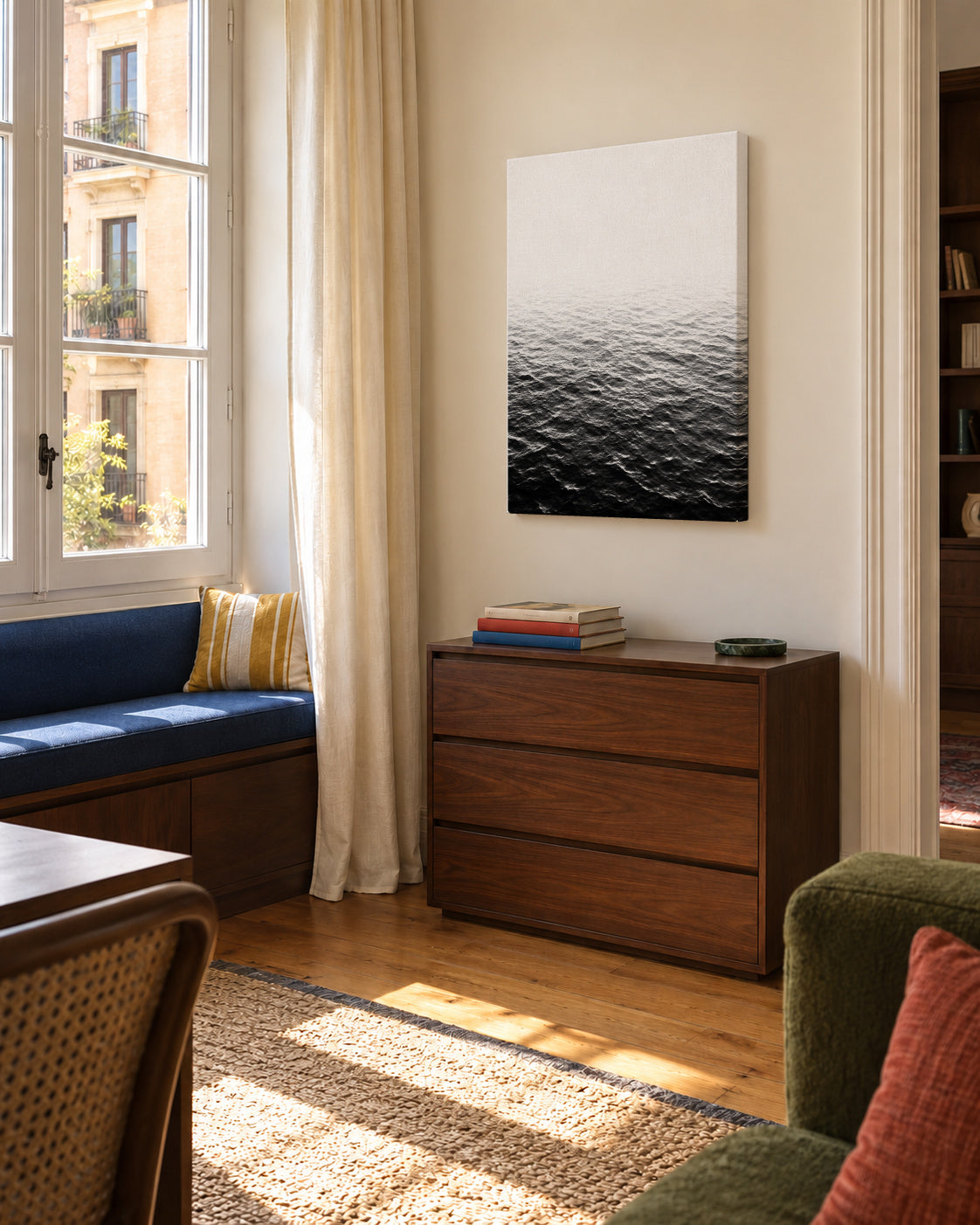 Lost In The Ocean - Unframed canvas in an interior