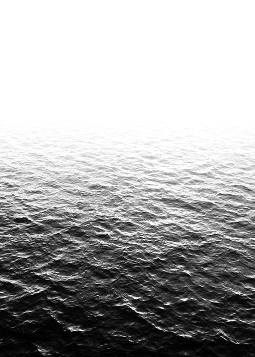 Landschapskunst: zwart-wit oceaanfoto