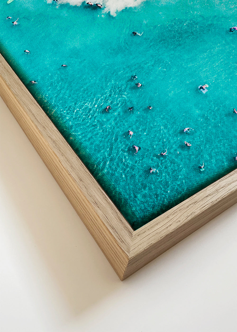 Strandlandschap print met luchtfoto en turquoise zee