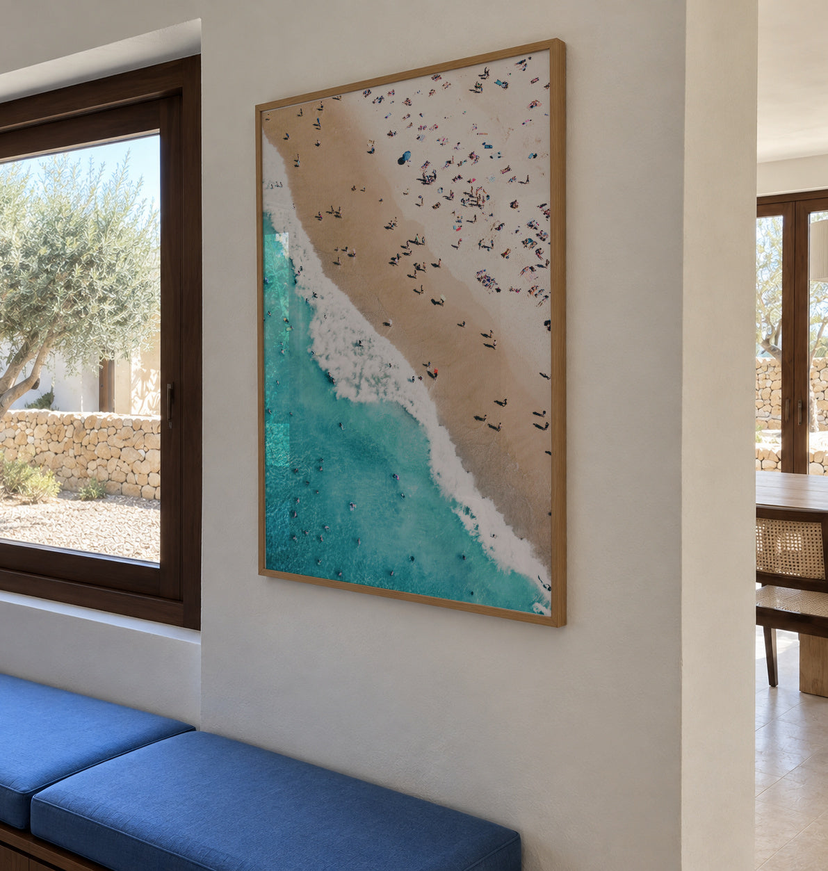 Beach Mood 2 - Framed poster in an interior