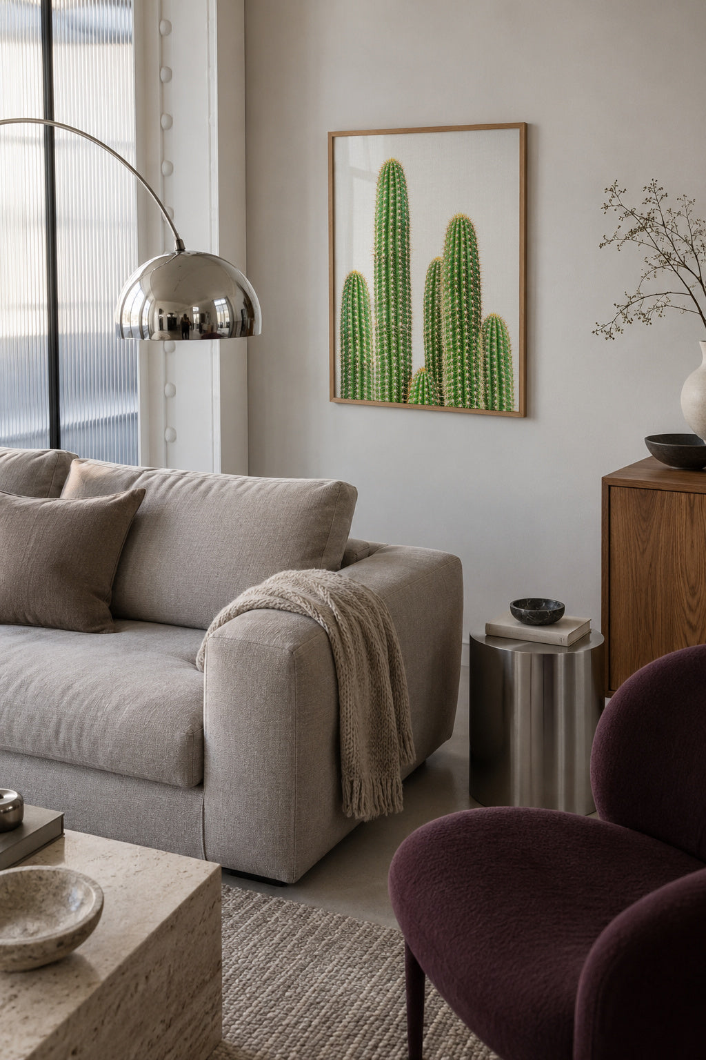 Cactus 2 - Framed poster in an interior