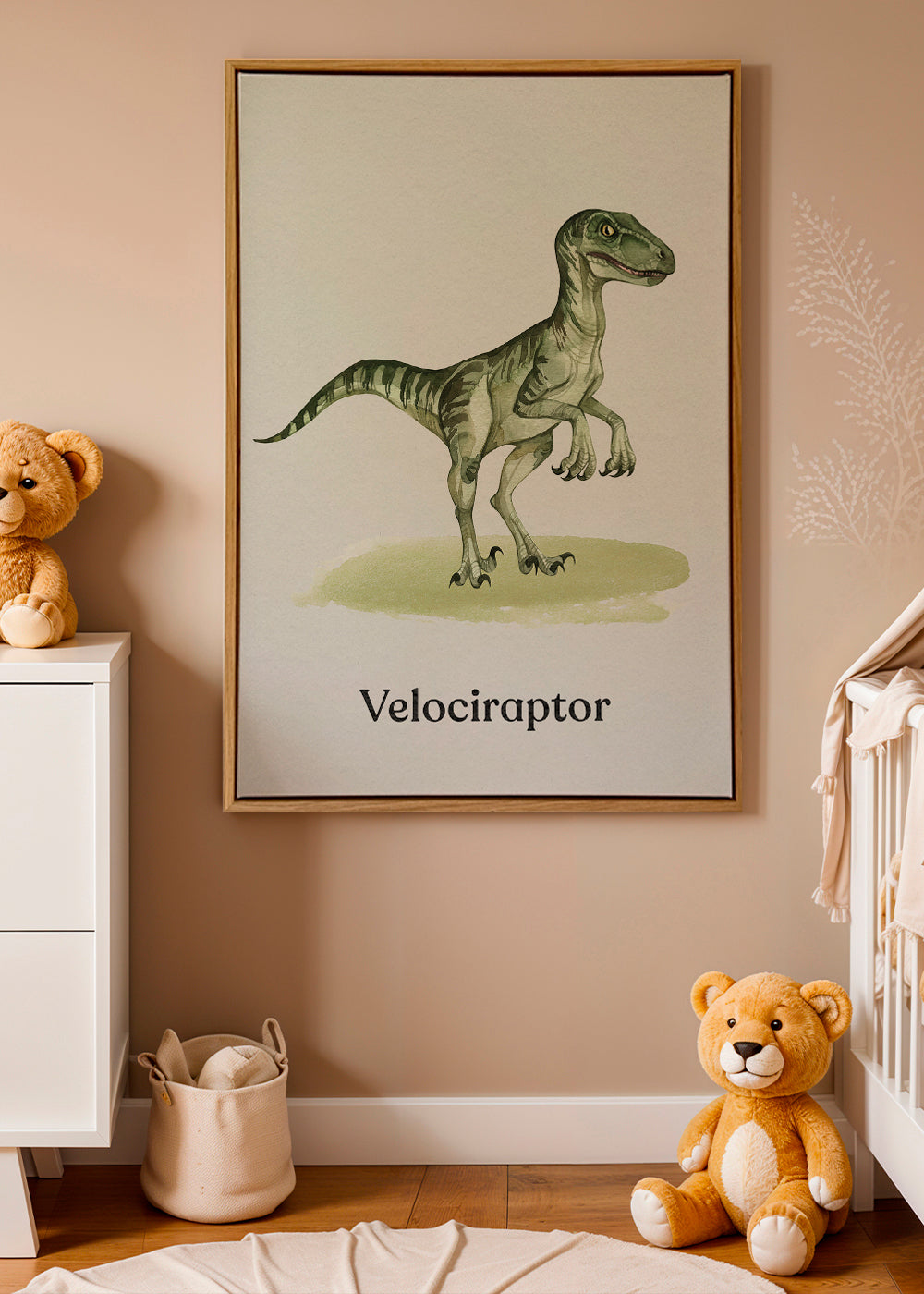 Velociraptor illustratie voor kinderen