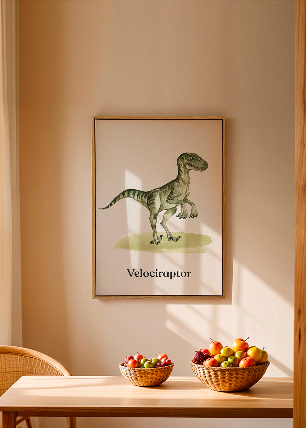 Velociraptor illustratie voor kinderen