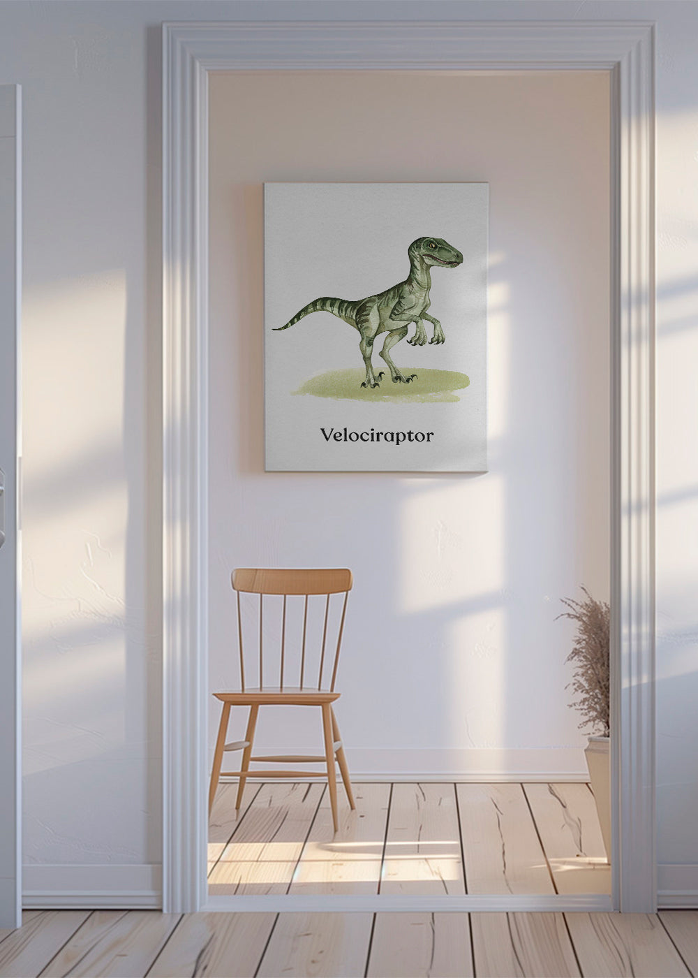 Velociraptor illustratie voor kinderen