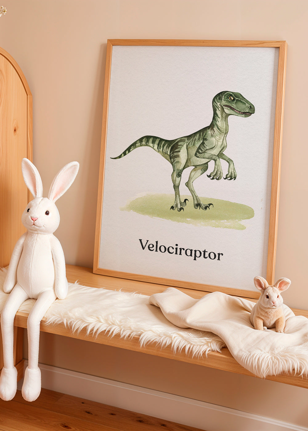 Velociraptor illustratie voor kinderen