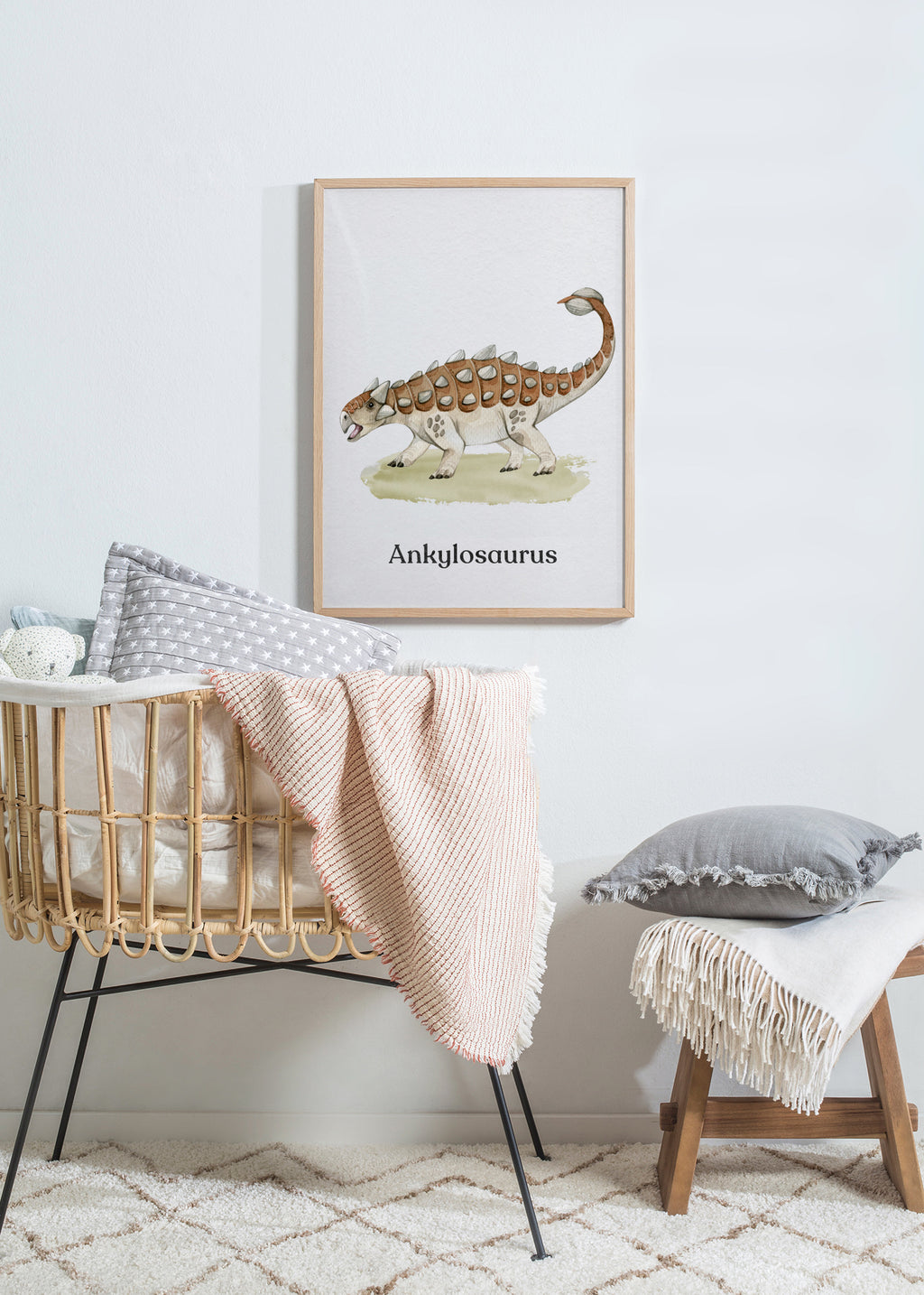 Ankylosaurus - Framed poster in an interior