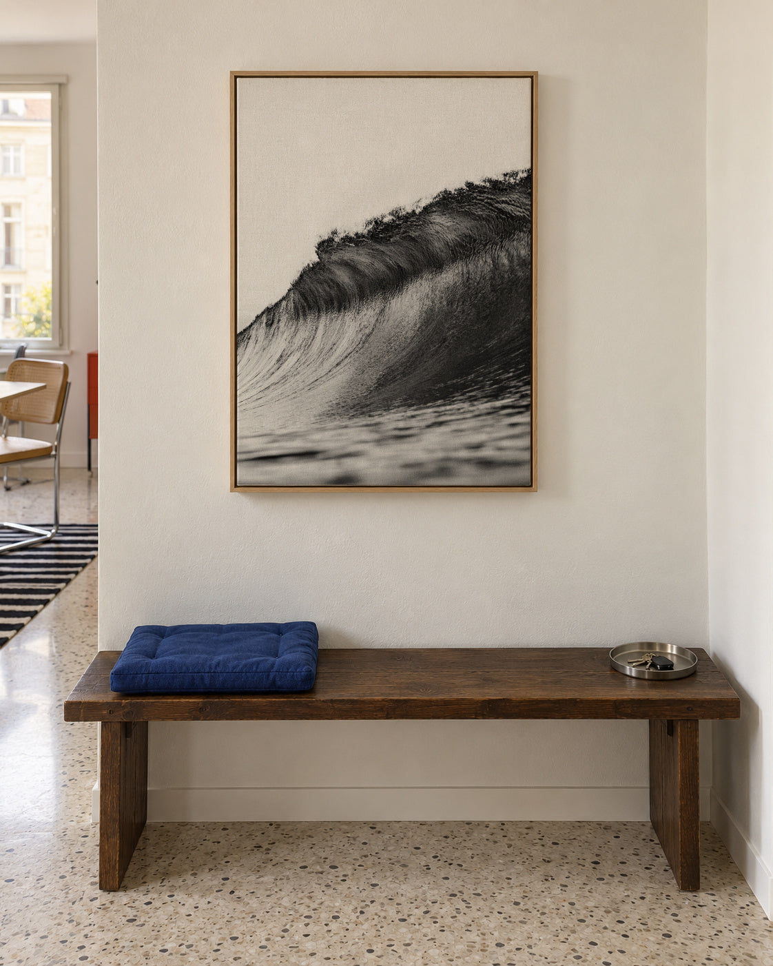 Ocean Wave - Framed canvas in an interior