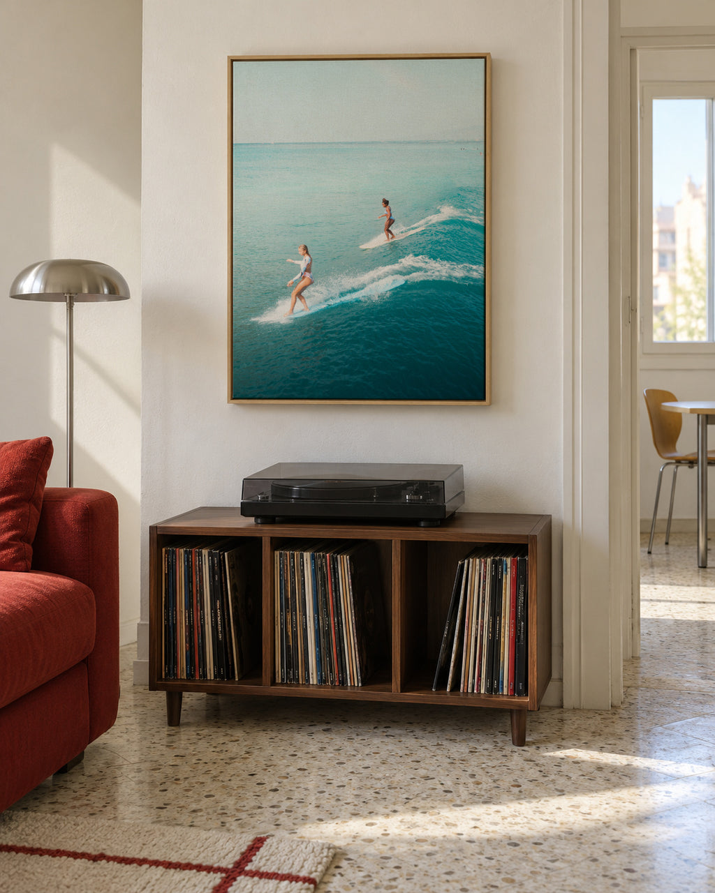 Surf Dance - Framed canvas in an interior
