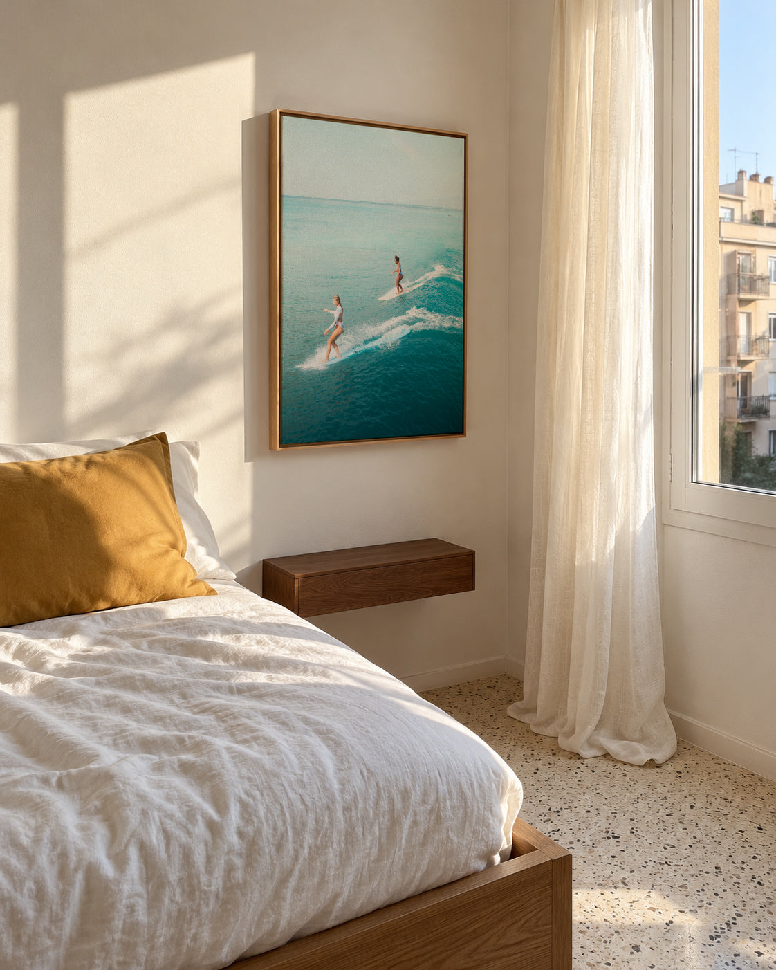 Surf Dance - Framed canvas in an interior