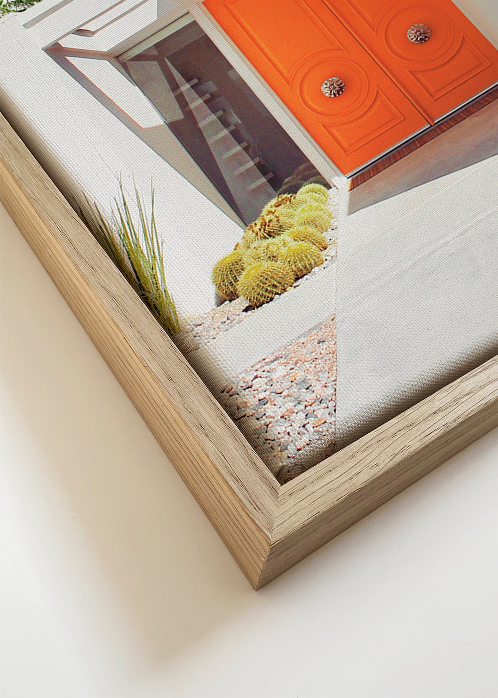 Botanische poster Palm Springs oranje deur