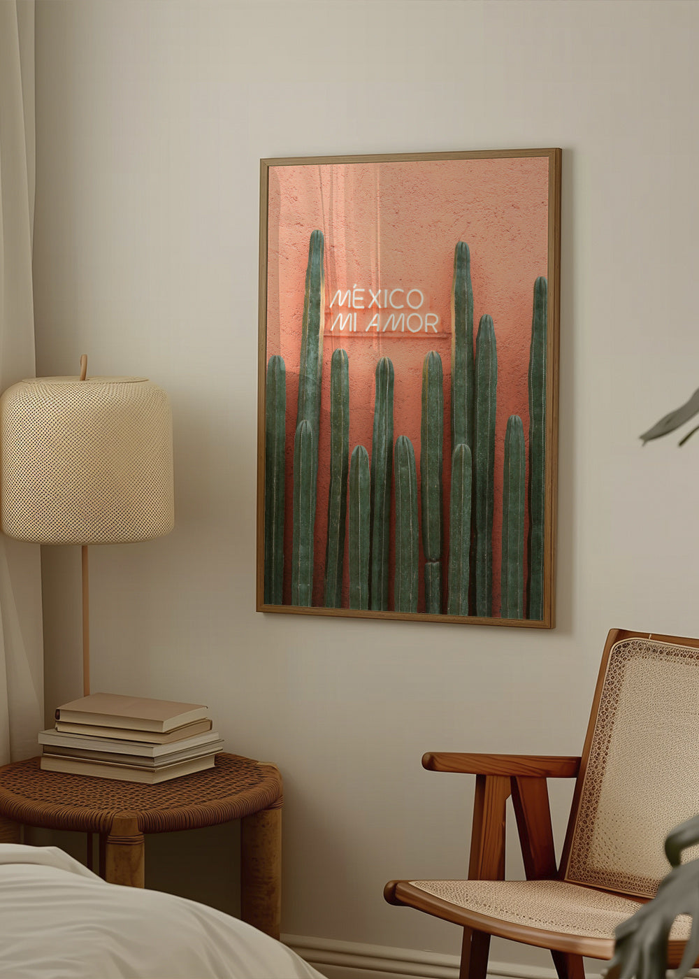 Mexico Mi Amor - Framed poster in an interior