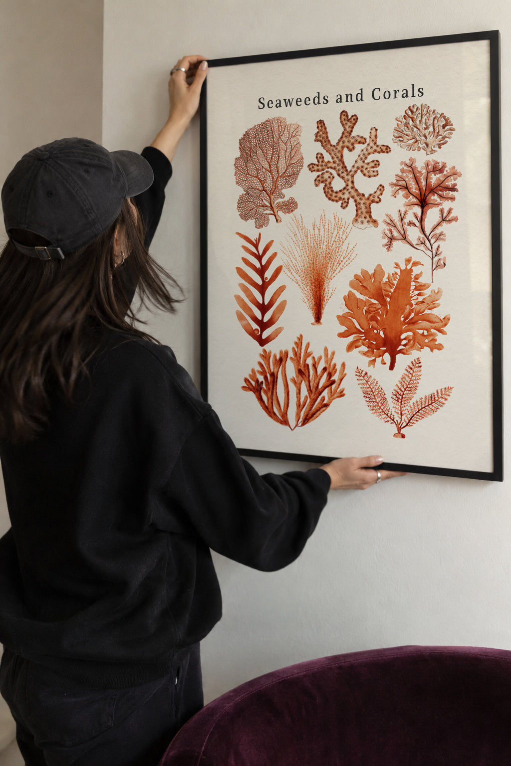 Seaweed & Corals Collection - Framed poster detail