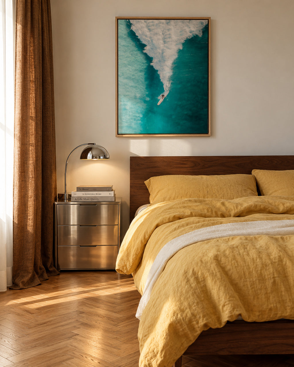Surf Down - Framed canvas in an interior