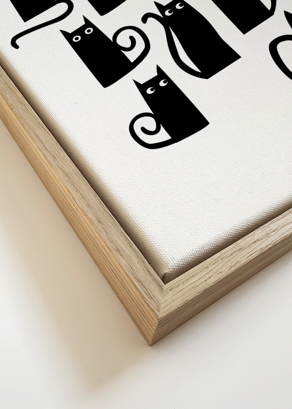 Poster zwarte katten patroon speels