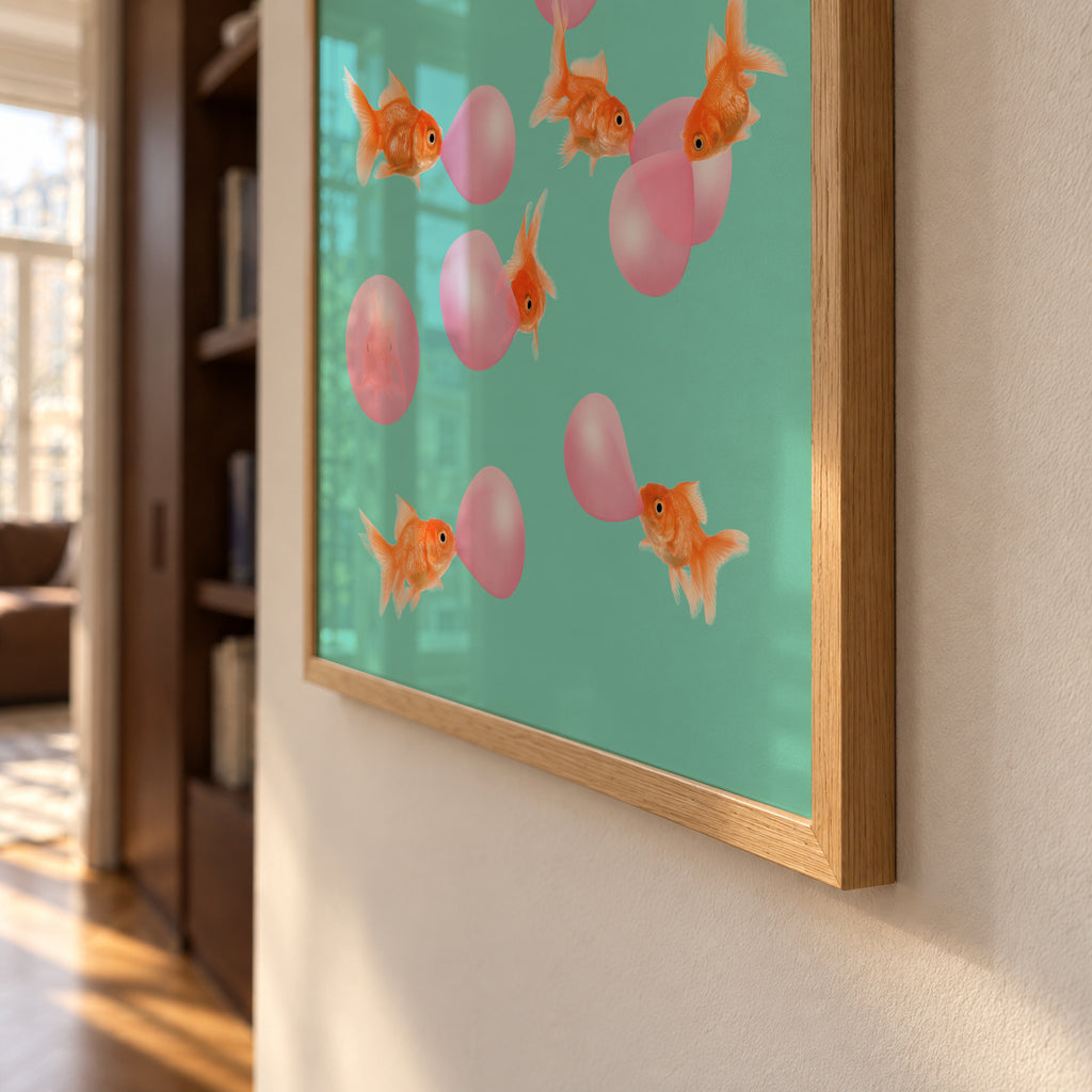 Bubblegum Goldfish - Framed poster detail