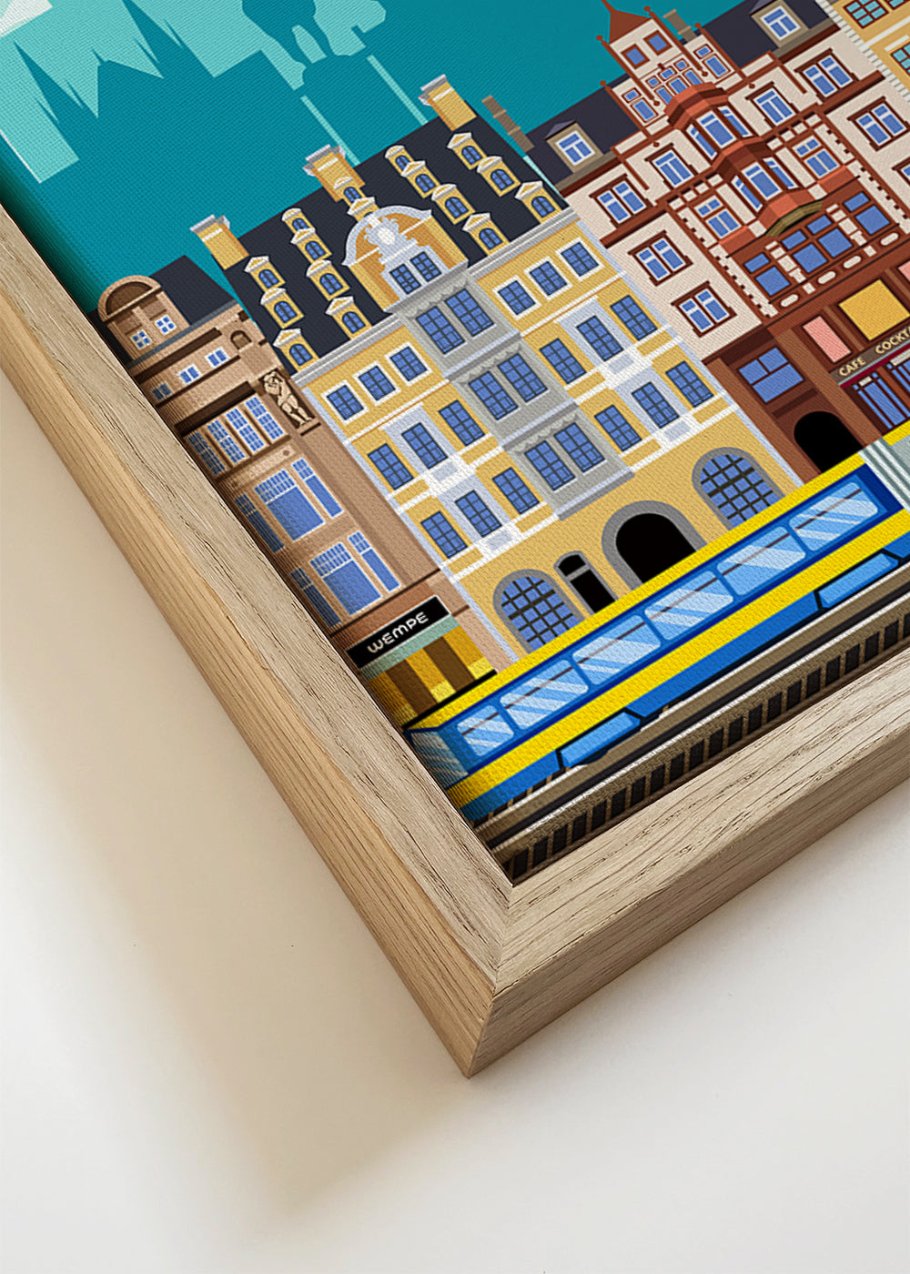 Reisposter Leipzig skyline illustratie