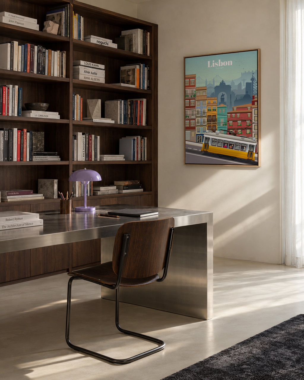 Travel to Lisbon - Framed canvas in an interior