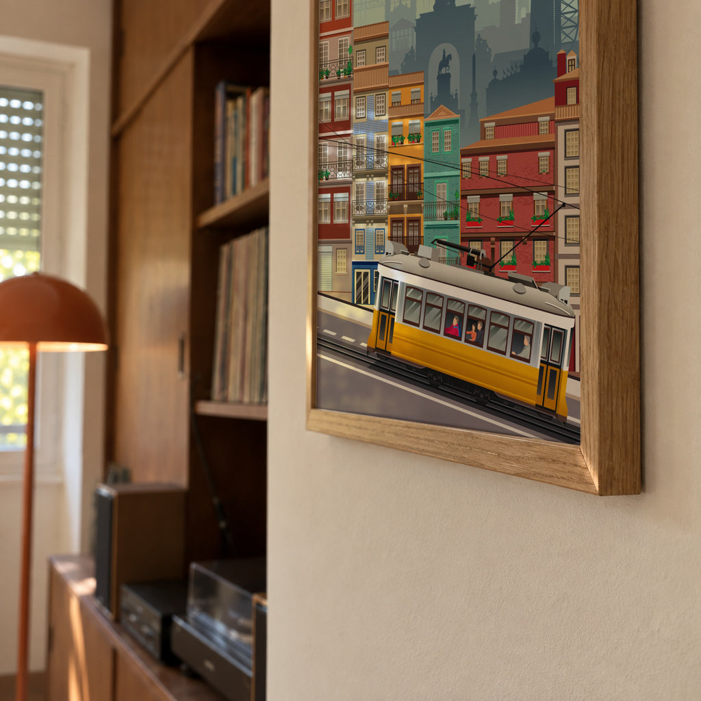 Travel to Lisbon - Framed poster detail