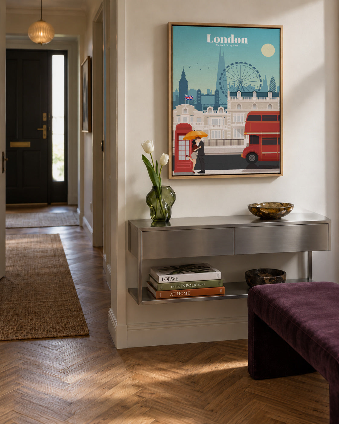 Travel to London - Framed canvas in an interior