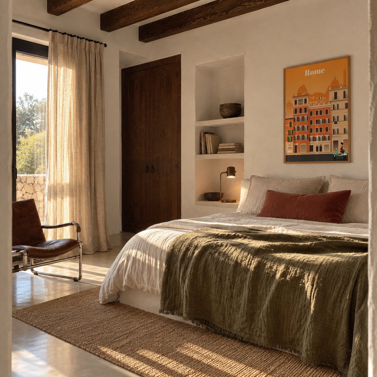 Travel to Rome - Framed poster in an interior