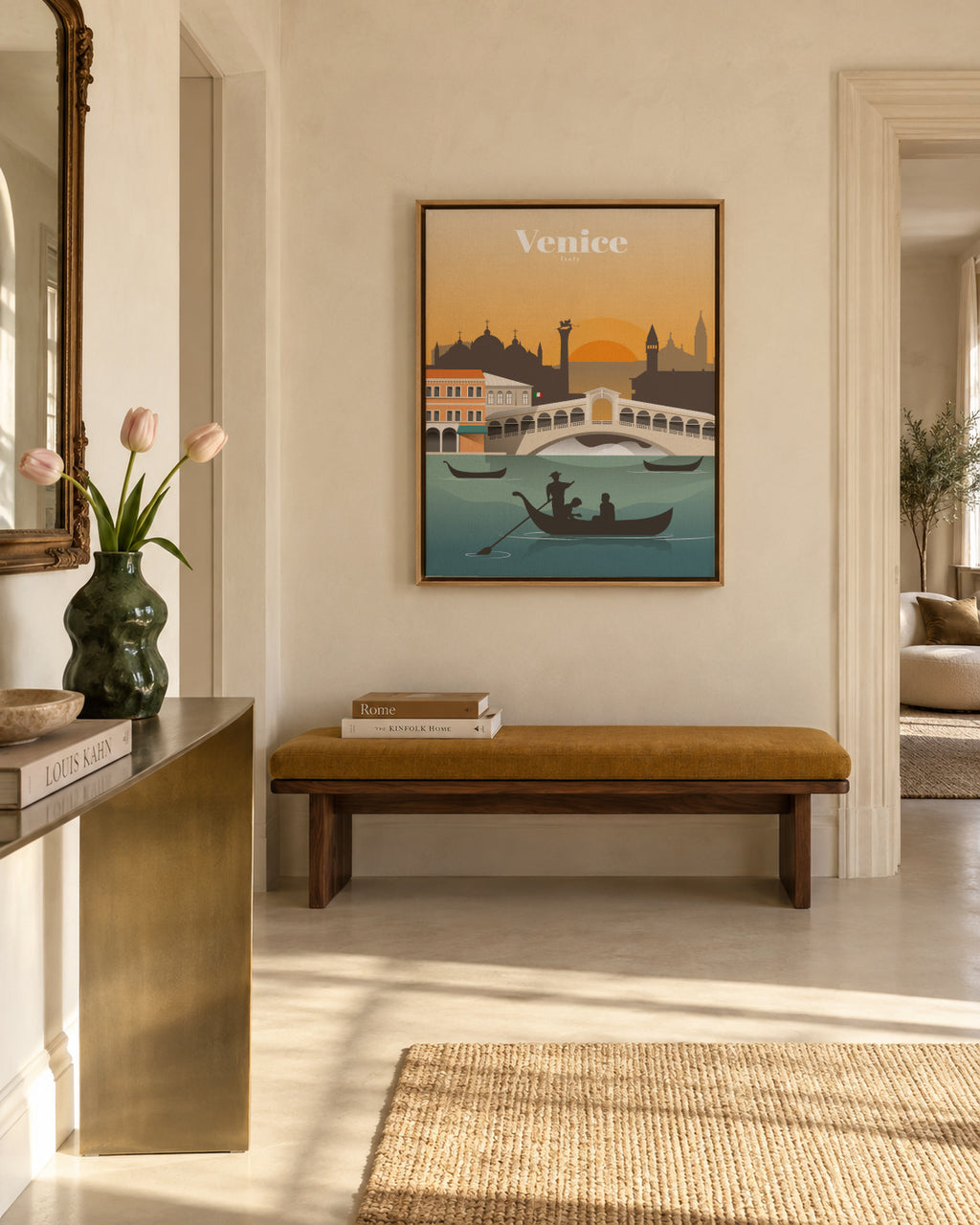 Travel to Venice - Framed canvas in an interior