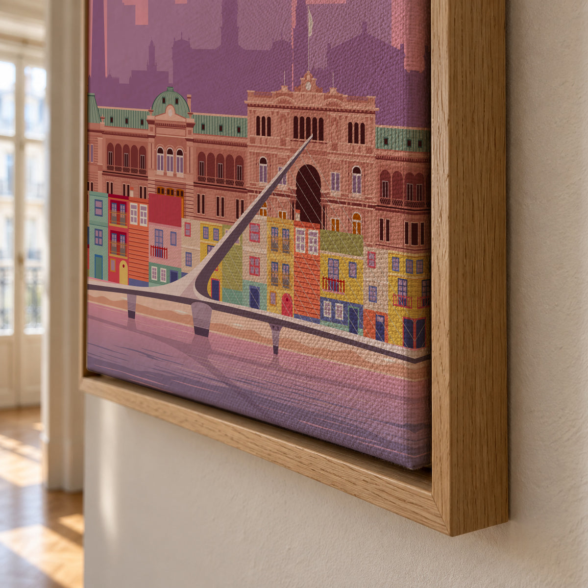 Travel to Buenos Aires - Framed canvas detail